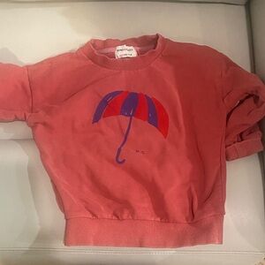 Bobo Choses Kids Pink Sweatshirt with Umbrella Print